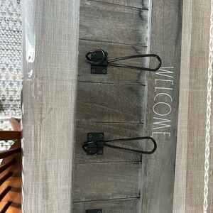 Rae Dunn Gray Welcome Wall Hooks